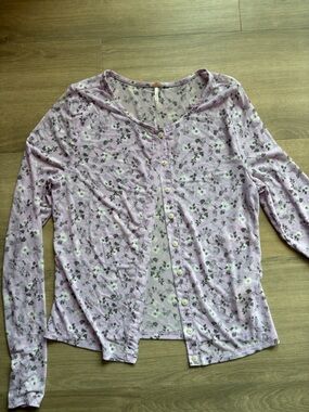 Free People Sheer Floral Button-Down NWT
